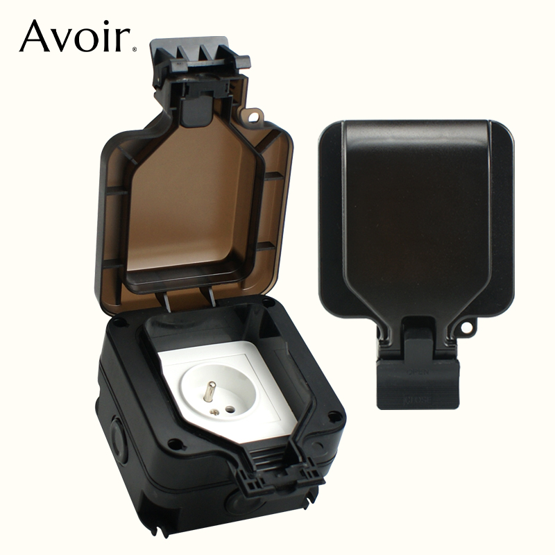 Outdoor Power Rack - Avoir IP66 Wall Waterproof Socket Single