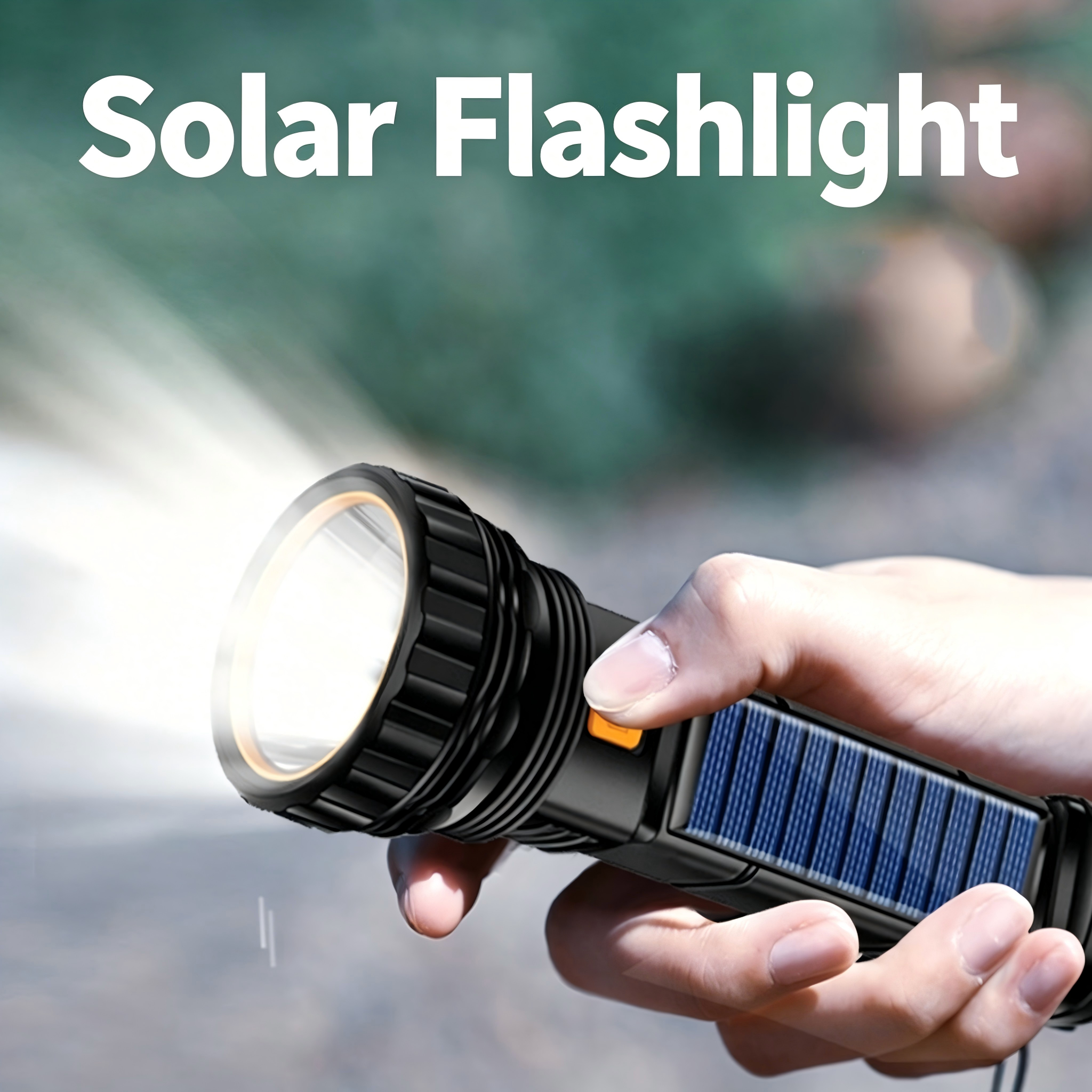 Outdoor Power For Camping - 1PC Multi-function Solar LED Flashlight Outdoor