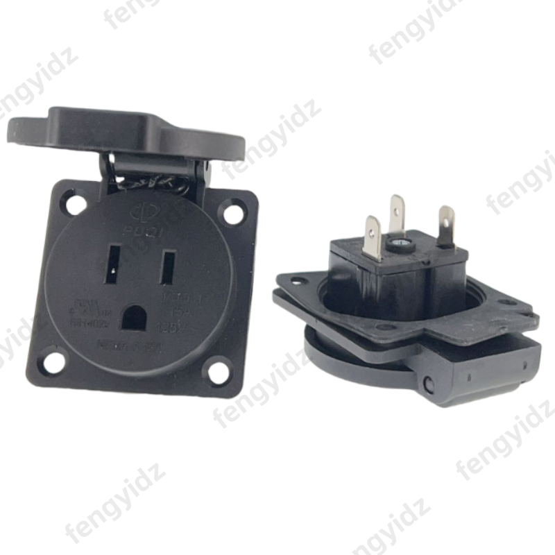 Black 125V 15A 20A IP44 CE Ame - Outdoor Power Rack ulasan dan harga