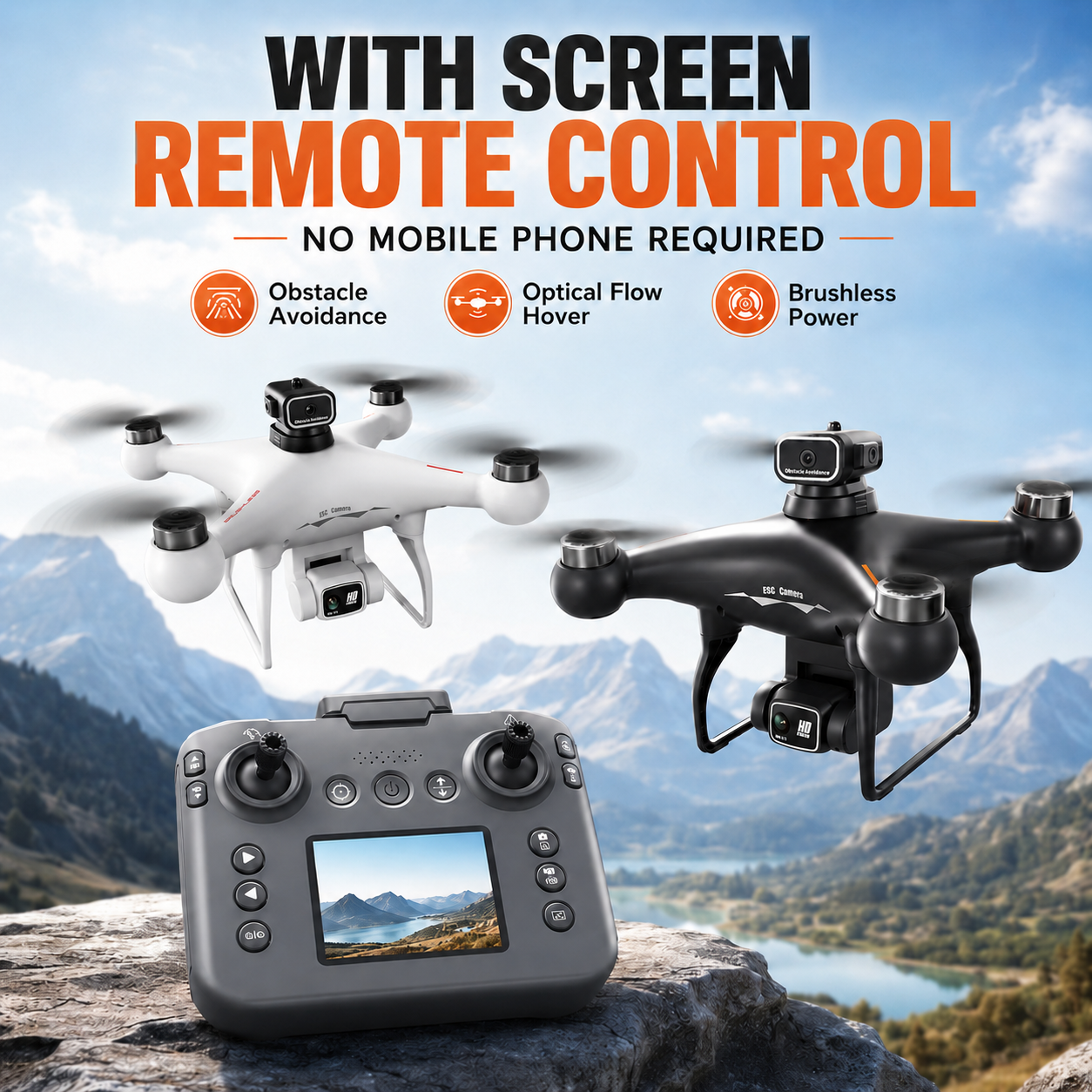 ZNLYRION S116 RC Drone Brushle - Outdoor Power Meter ulasan dan harga
