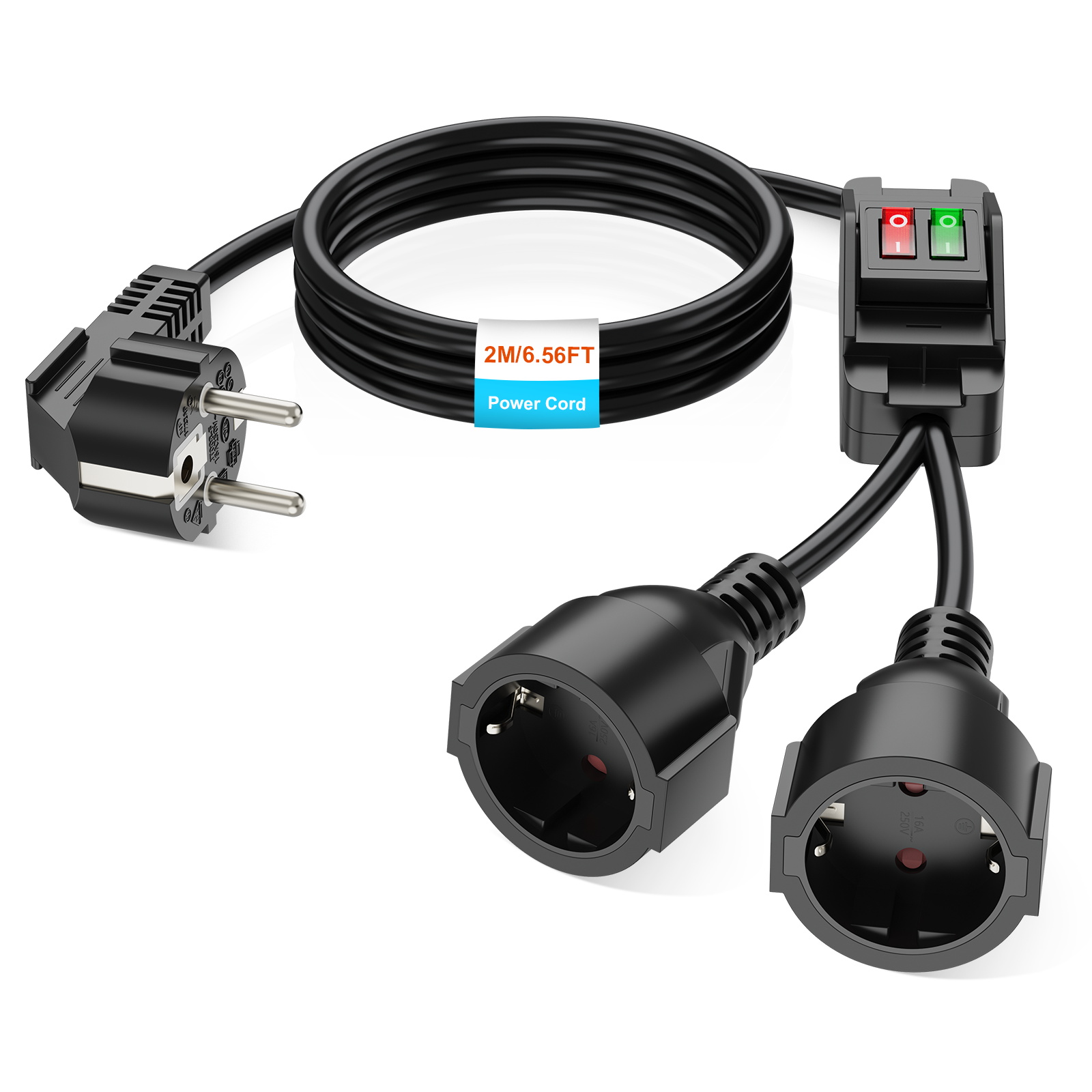 EU Plug 40cm/2m Extension Cord - Outdoor Power Outlet Extension ulasan dan harga