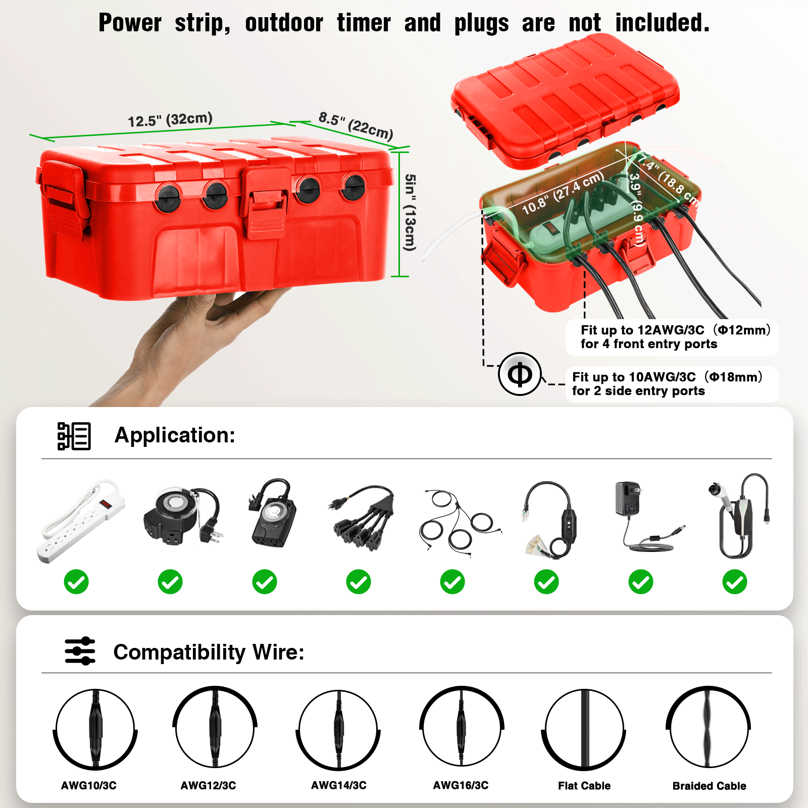 Weatherproof IP54 Outdoor Exte - Outdoor Power Outlet Extension ulasan dan harga