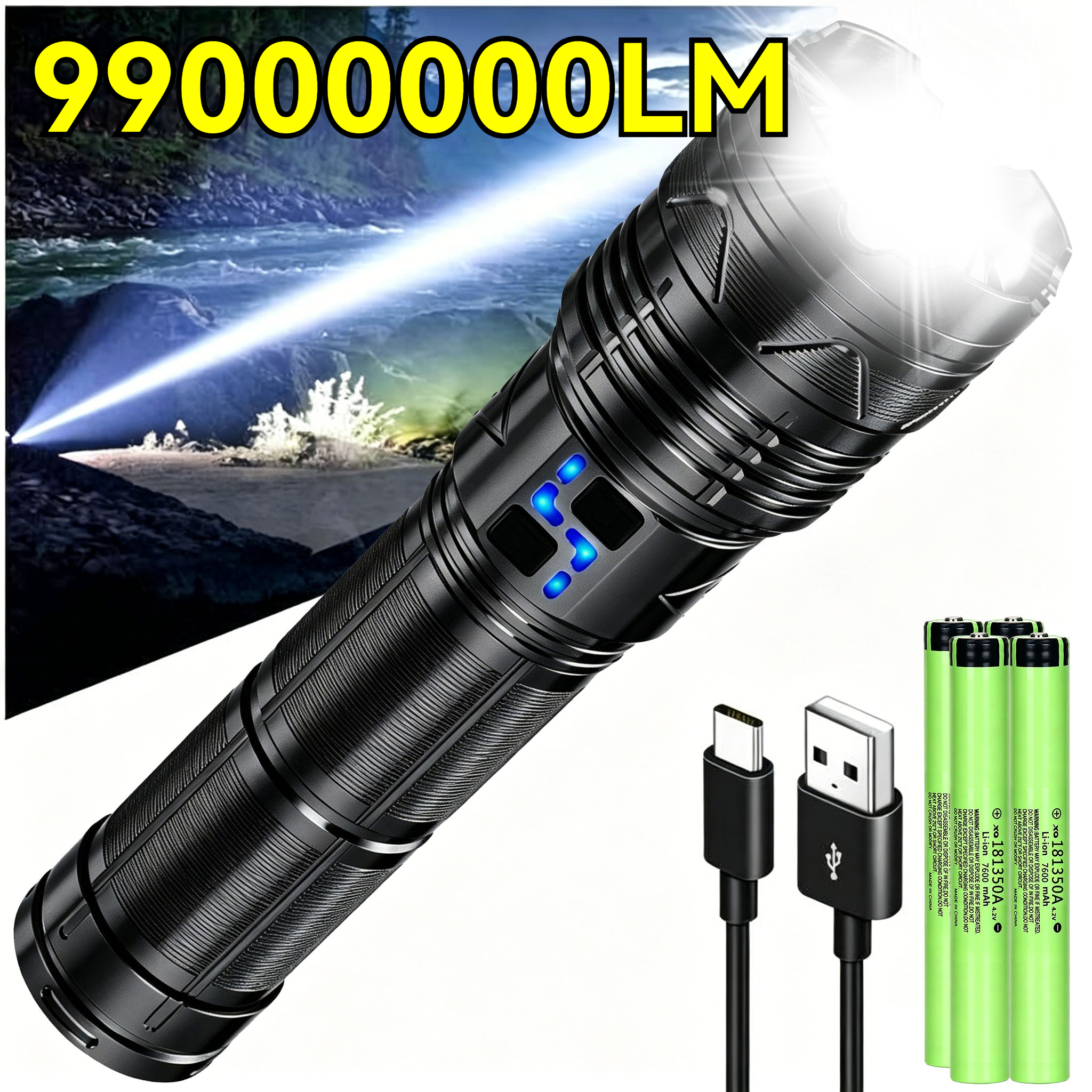 99000000LM Super Bright LED Fl - Outdoor Power Meter ulasan dan harga