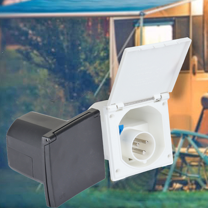 RVs Power Supply Plug 230V 16A - Outdoor Power Outlet Extension ulasan dan harga