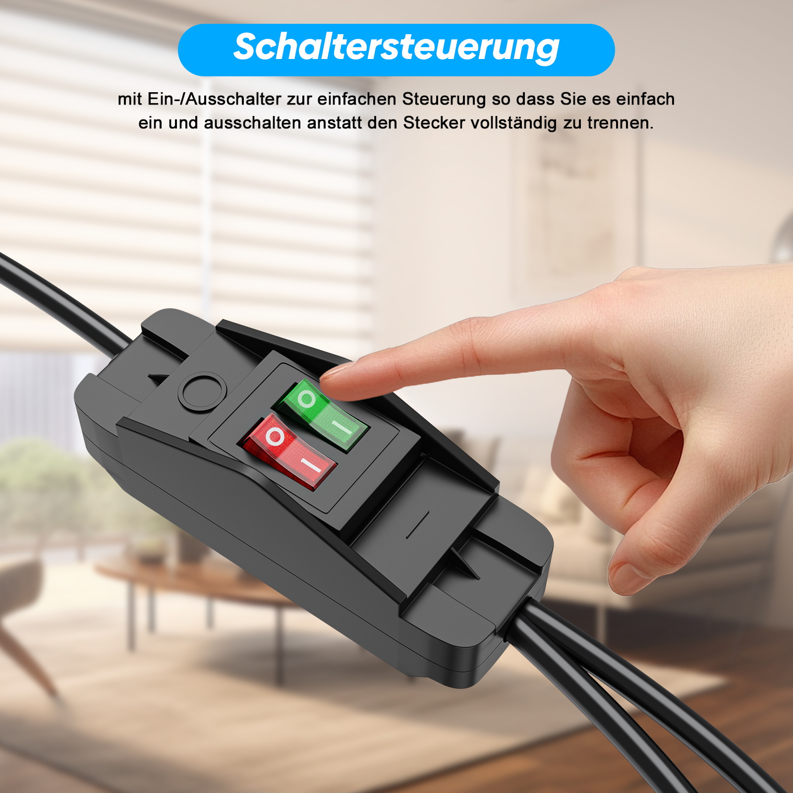 EU Plug Extension Cord with ON - Outdoor Power Outlet Extension ulasan dan harga