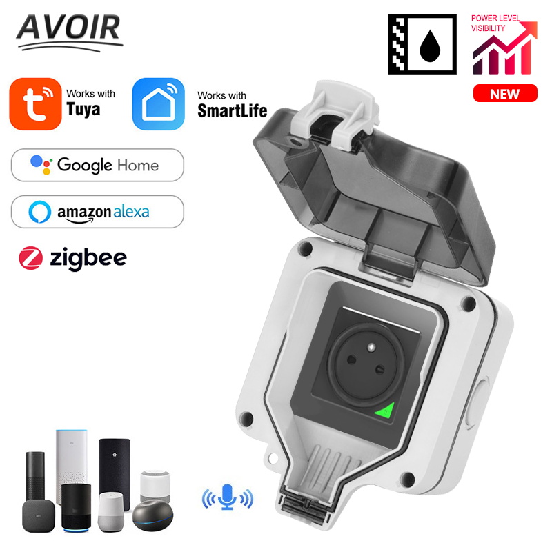 Avoir Zigbee Tuya IP66 Outdoor - Outdoor Power Outlet Extension ulasan dan harga
