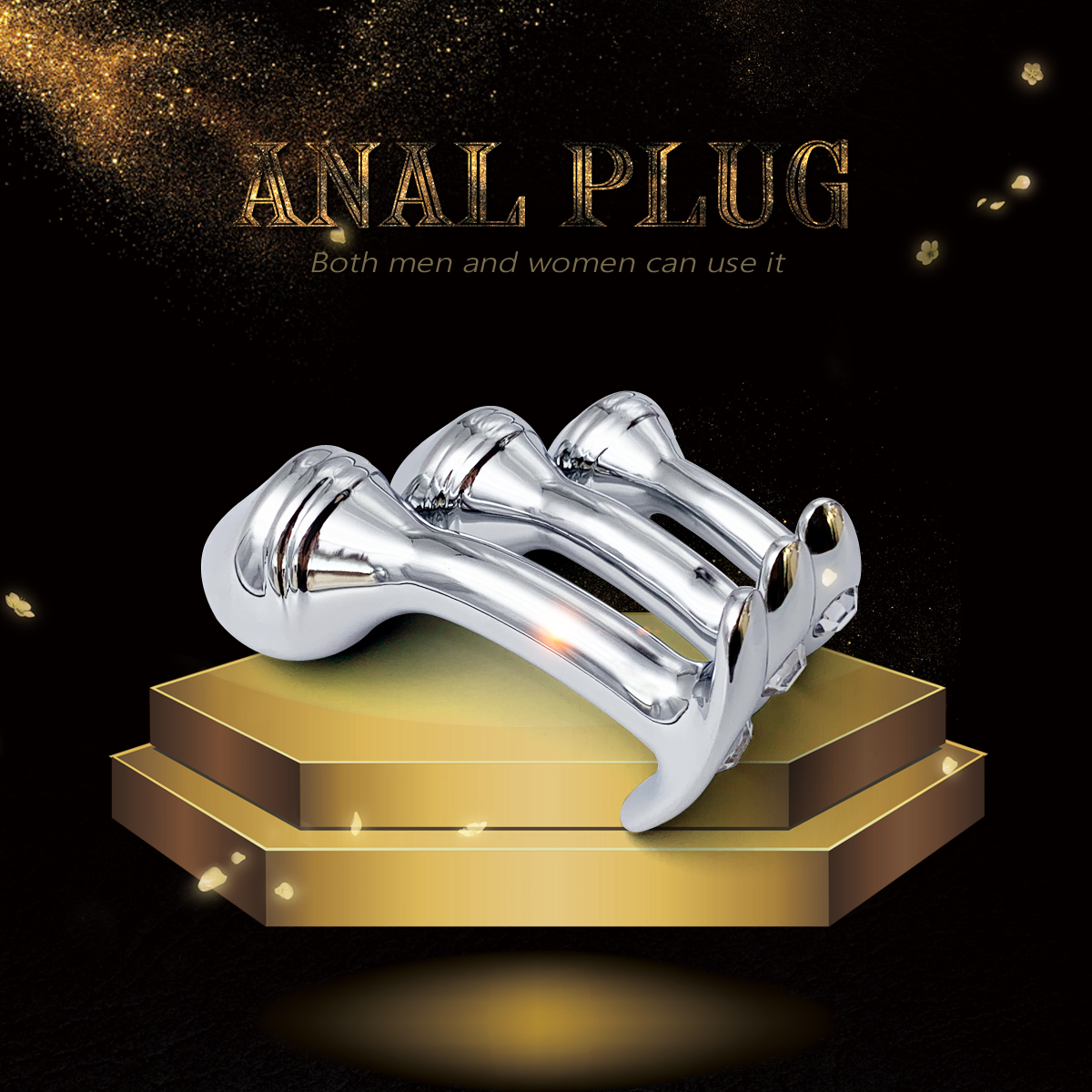 Metal Dildo Anal Plug Gem Base - Outdoor Power Point ulasan dan harga