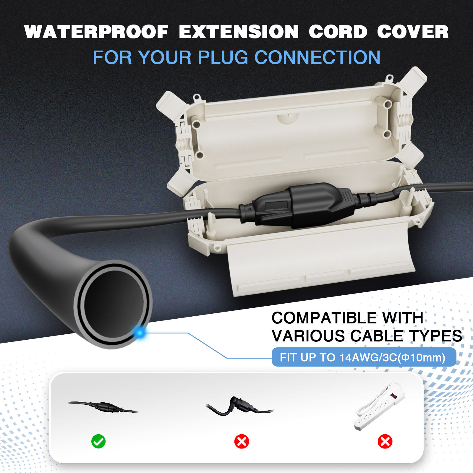 2 Pack Waterproof Outdoor Conn - Outdoor Power Point ulasan dan harga