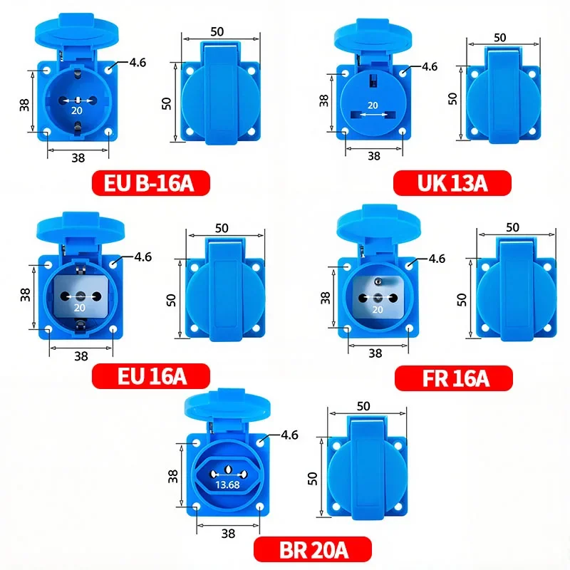 IP54 16A Waterproof Industrial - Outdoor Power Rack ulasan dan harga