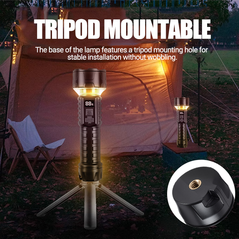 COB LED Flashlight Rechargeabl - Outdoor Power Point ulasan dan harga