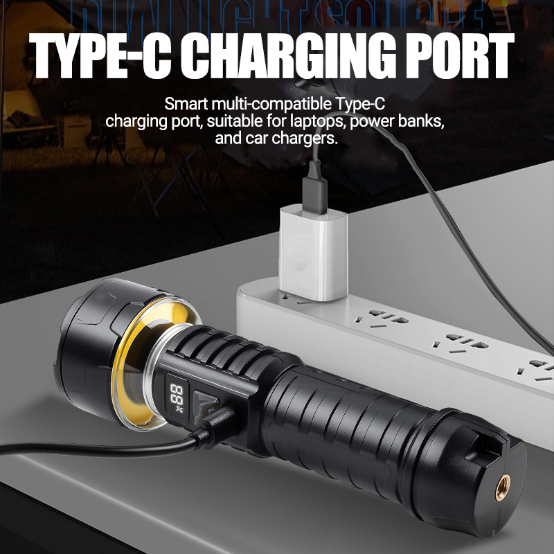 COB LED Flashlight Rechargeabl - Outdoor Power Point ulasan dan harga