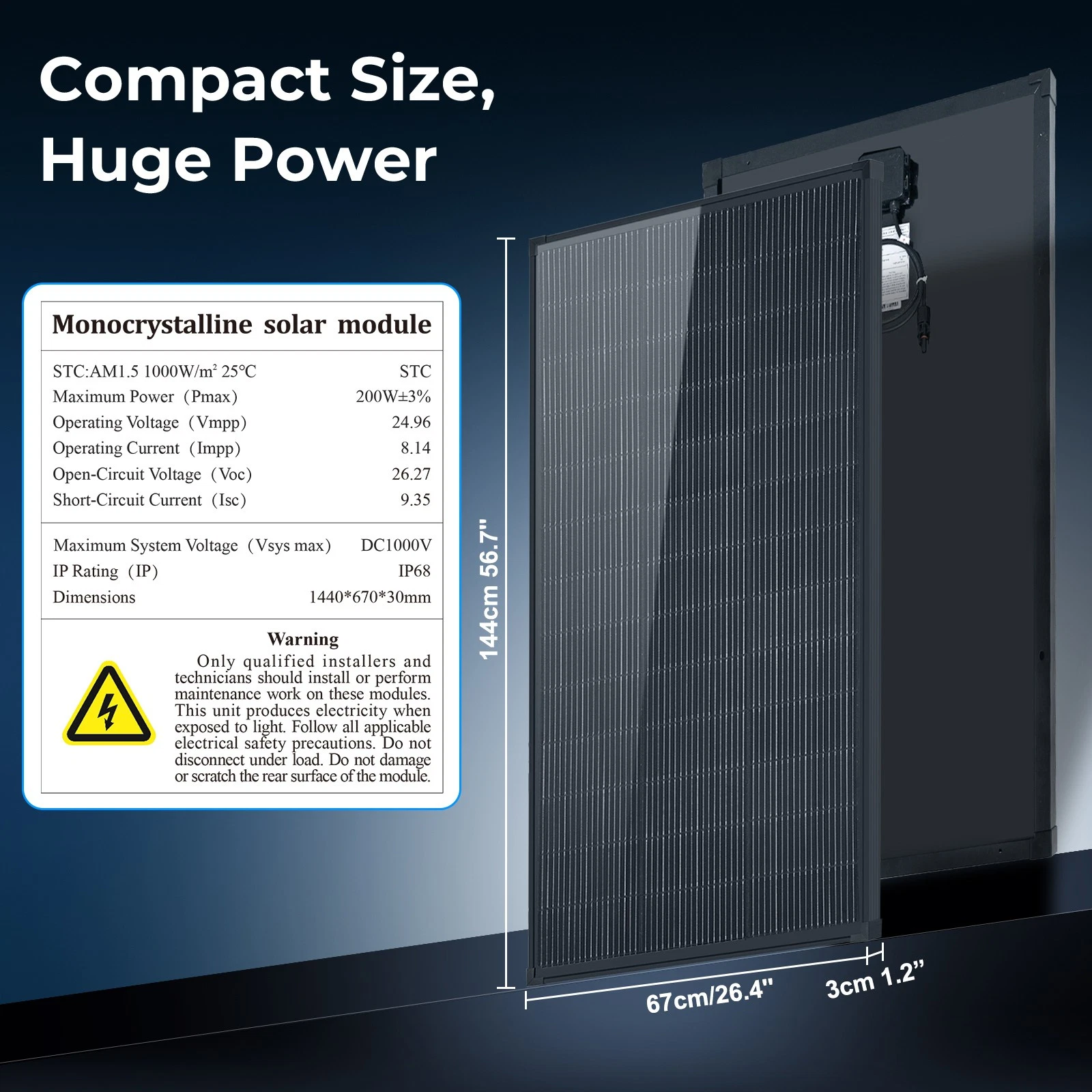 200 Watt N-Type Bifacial Solar - Outdoor Power Module ulasan dan harga
