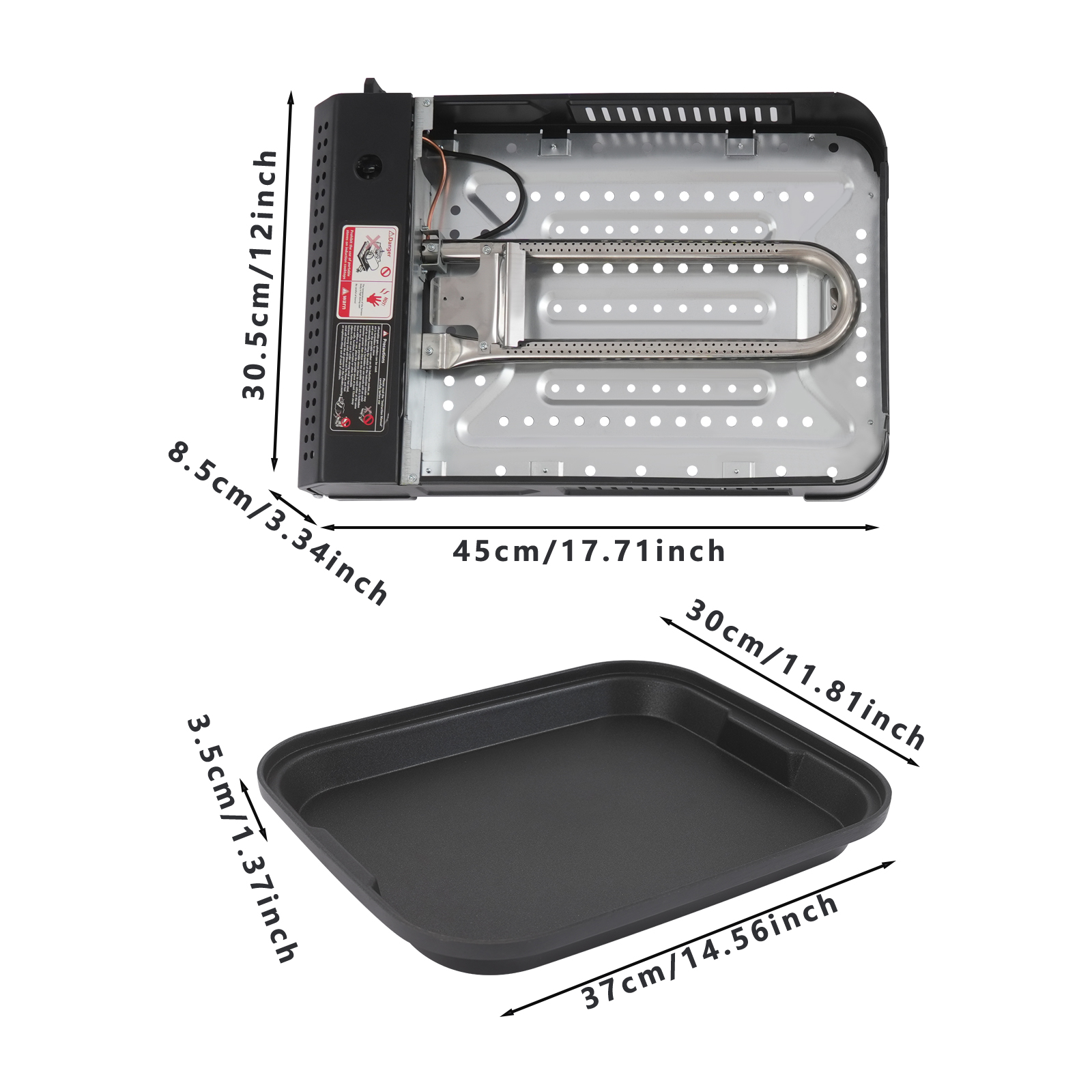 Black Rectangle Portable Butan - Outdoor Power Grill ulasan dan harga