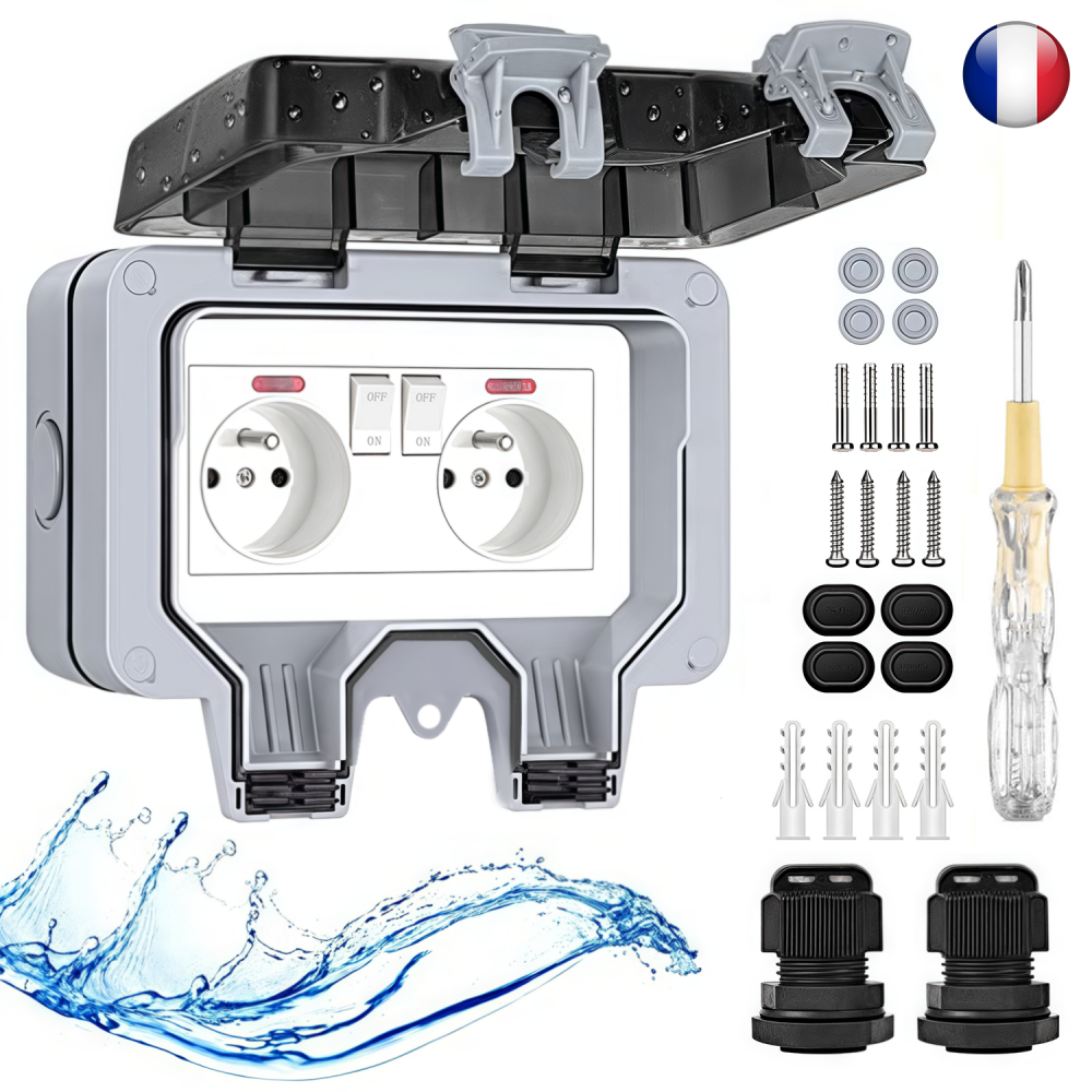 EIOMR France IP66 Weatherproof - Outdoor Power Outlet Extension ulasan dan harga