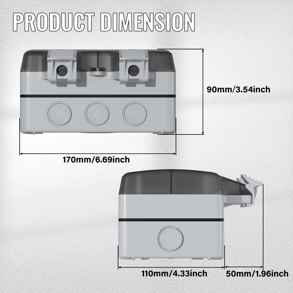 EIOMR France IP66 Weatherproof - Outdoor Power Outlet Extension ulasan dan harga