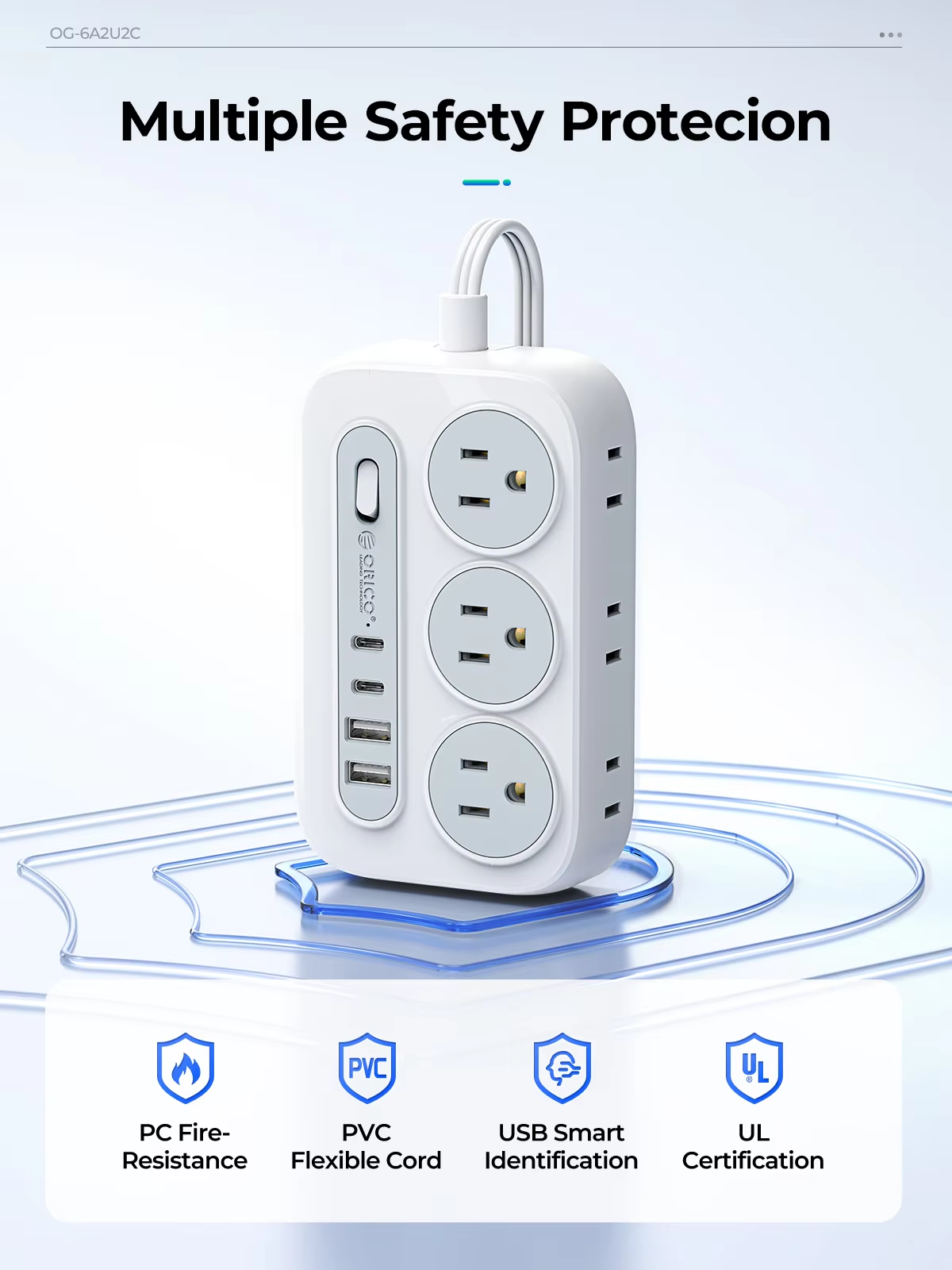 ORICO Power Strip 6 AC Outlets - Outdoor Power Outlet Extension ulasan dan harga