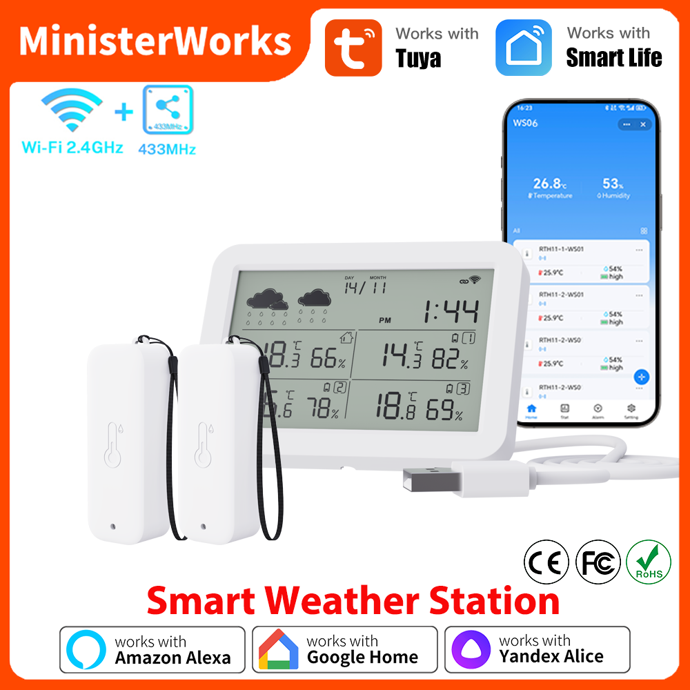 Tuya WiFi Weather Station RF43 - Outdoor Power Meter ulasan dan harga