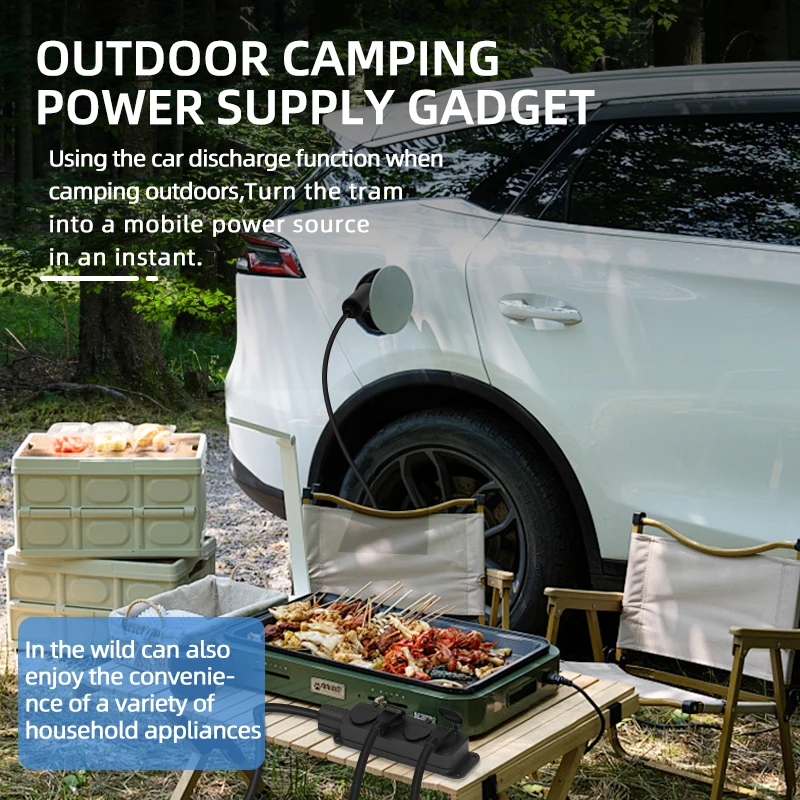 Portable 16A 4KW V2L Cable Ele - Outdoor Power Rack ulasan dan harga
