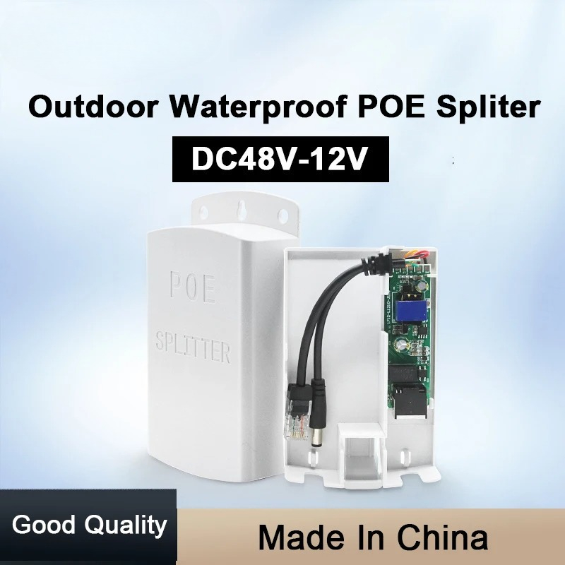 1PCS  POE Splitter 48V to 12V  - Outdoor Power Module ulasan dan harga