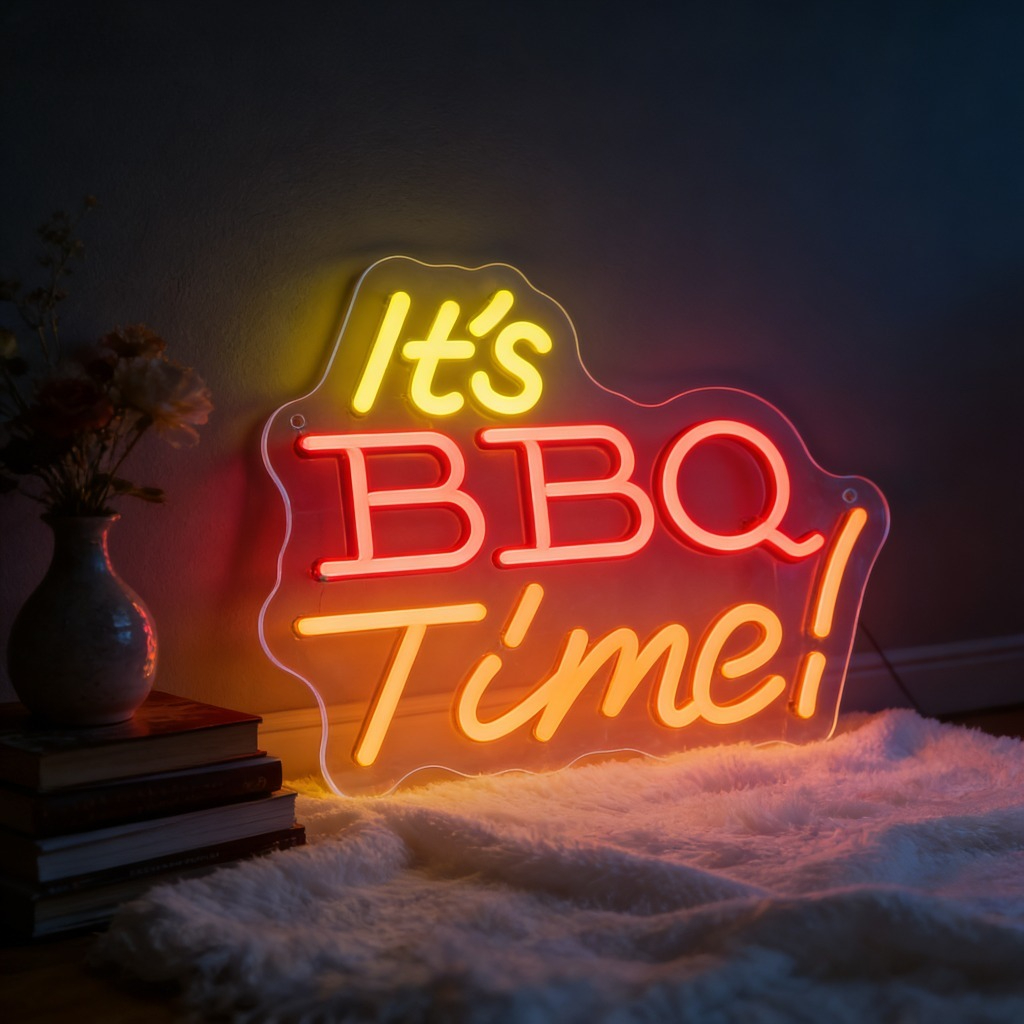 It's BBQ Time Neon Sign Family - Outdoor Power Grill ulasan dan harga