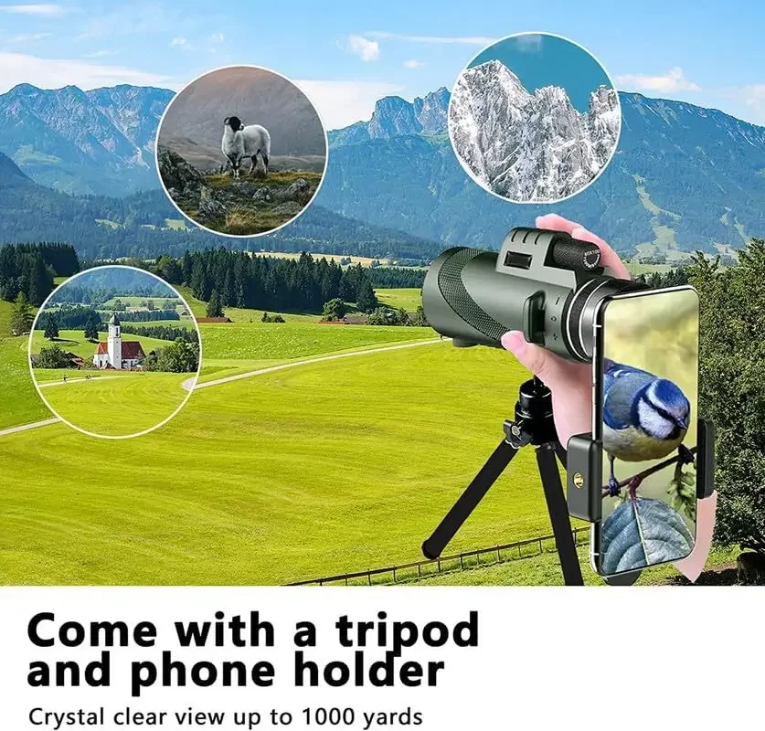 80x100 HD Monocular for Smartp - Outdoor Power Point ulasan dan harga