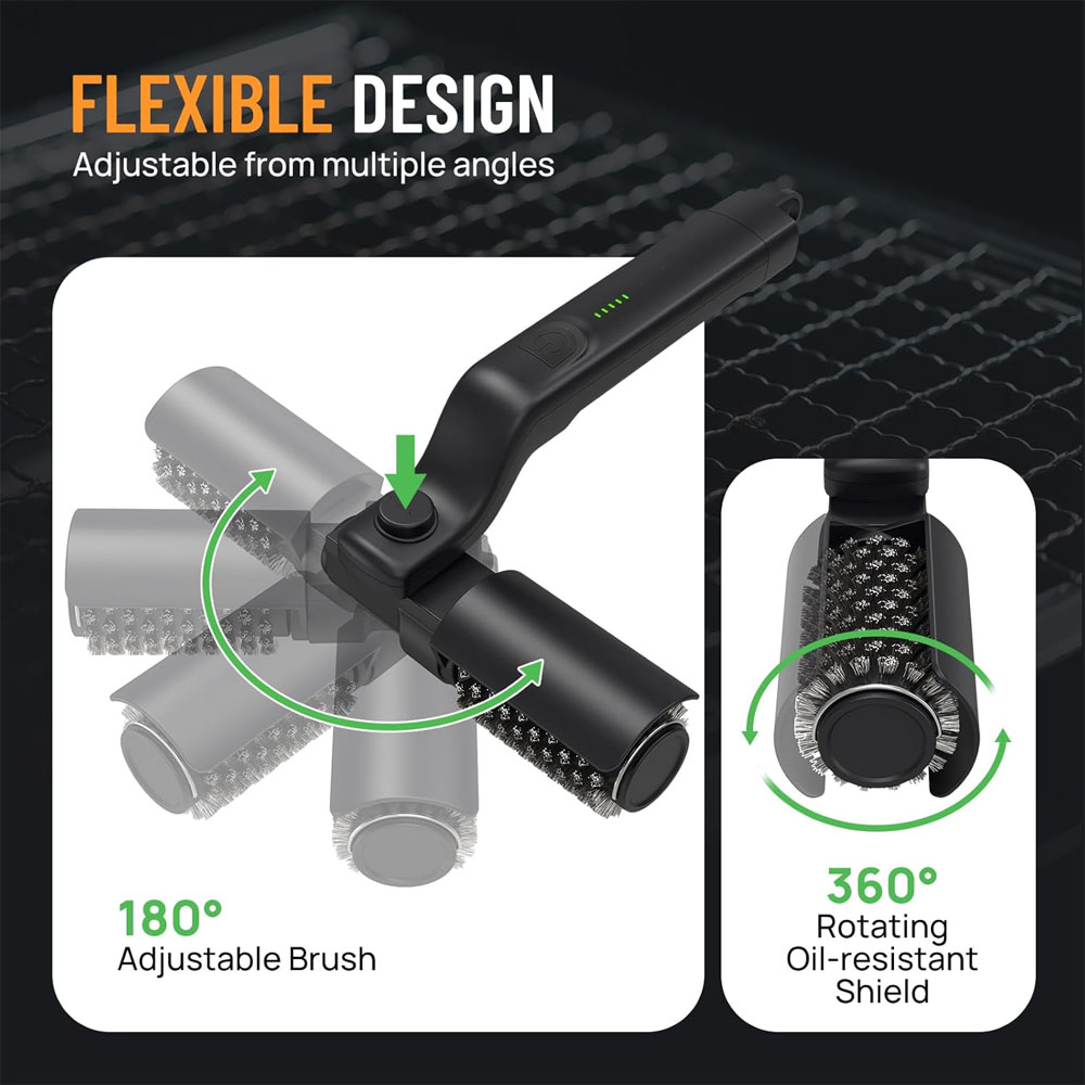 Electric Grill Brush Rechargea - Outdoor Power Grill ulasan dan harga