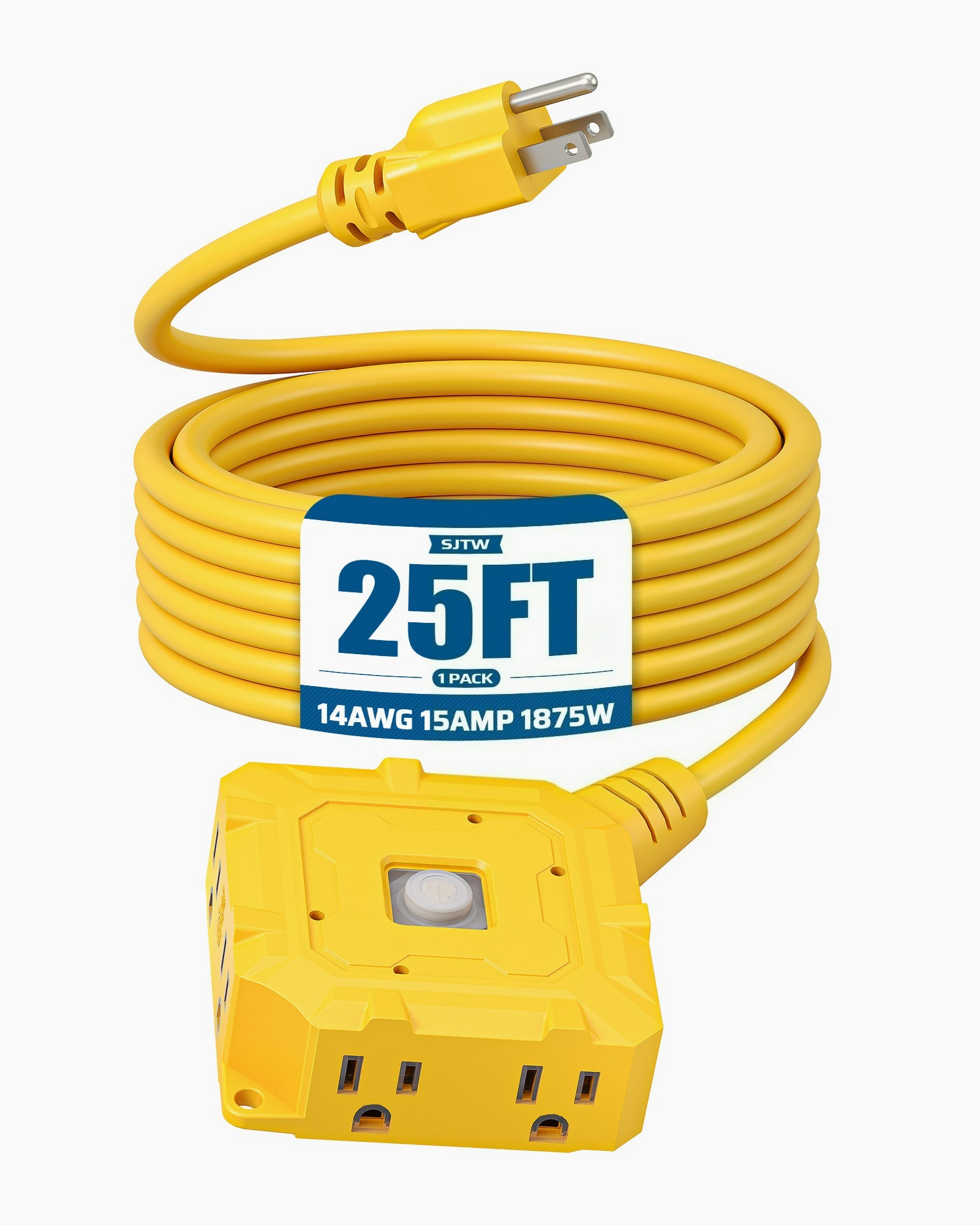Heavy-Duty 25ft Extension Cord - Outdoor Power Outlet Extension ulasan dan harga