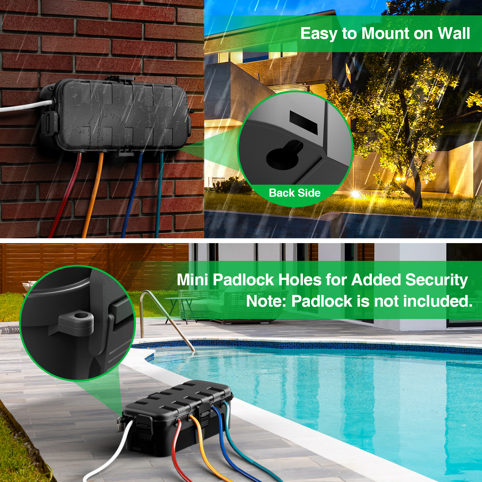 Medium Outdoor Electrical Box, - Outdoor Power Outlet Extension ulasan dan harga