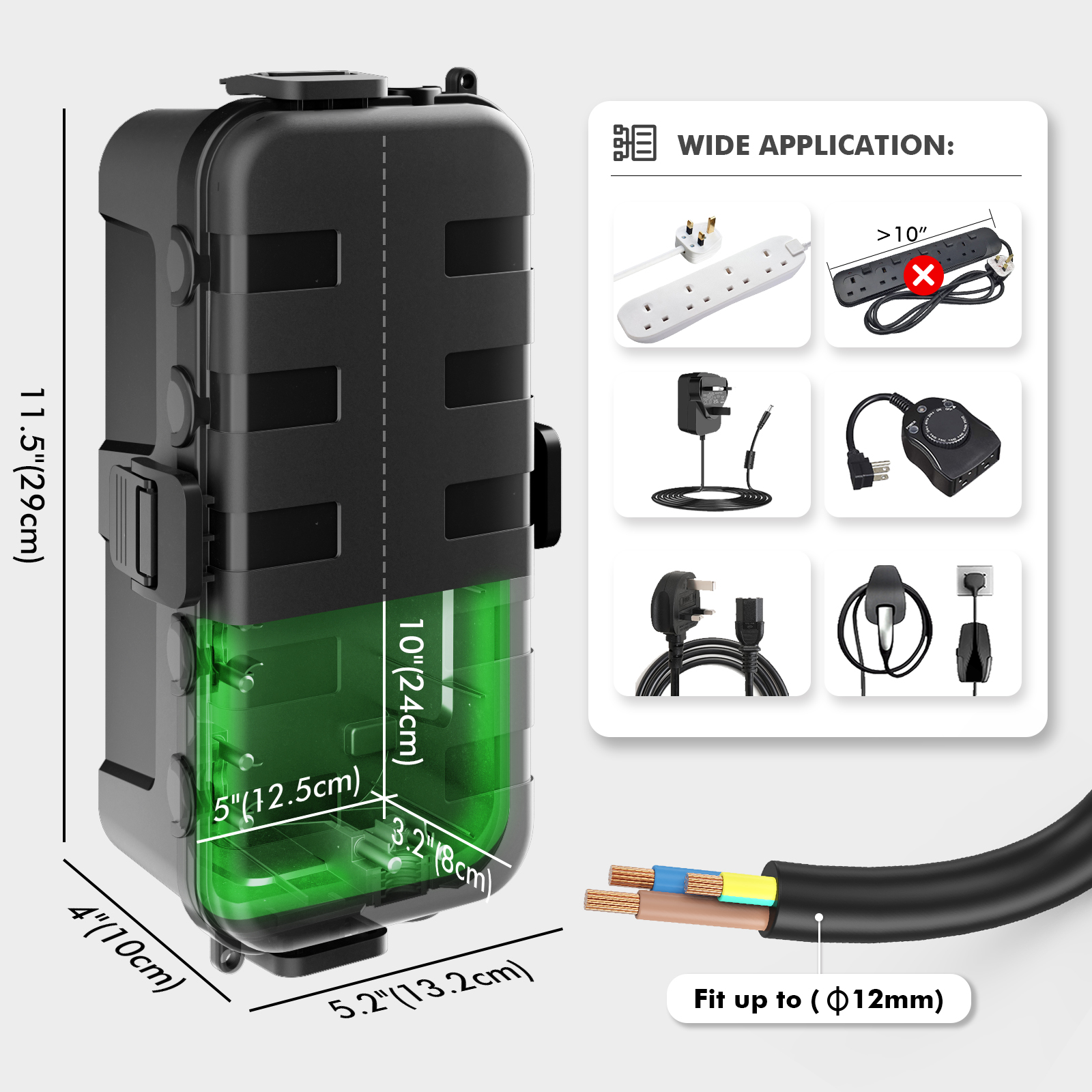 Medium Outdoor Electrical Box, - Outdoor Power Outlet Extension ulasan dan harga